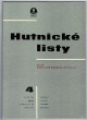Hutnické listy 4/1971 - Ročník XXVI.